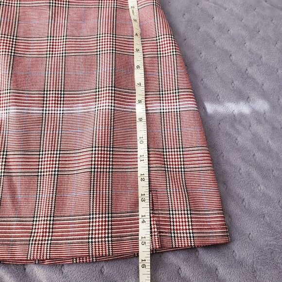John Galt Red Plaid Mini Skirt size XS - Picture 6 of 12